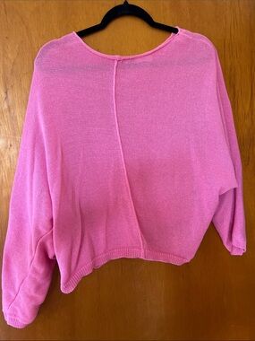 Zara Pink Lightweight Crewneck Knit Sweater